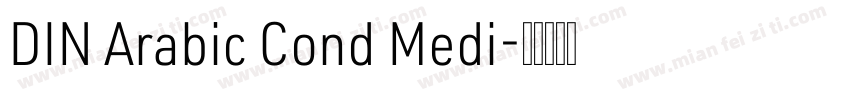 DIN Arabic Cond Medi字体转换